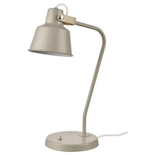 SJÖMAKT lampa za radni stol, bež/jasen