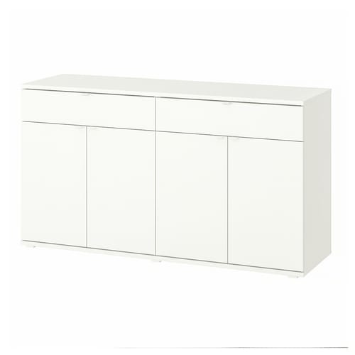 VIHALS sideboard, white, 140x37x75 cm