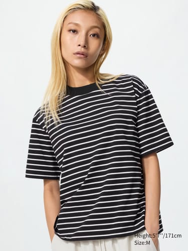 AIRism Cotton T-Shirt (Striped)