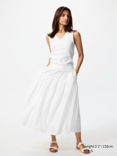 Nylon Gather Skirt