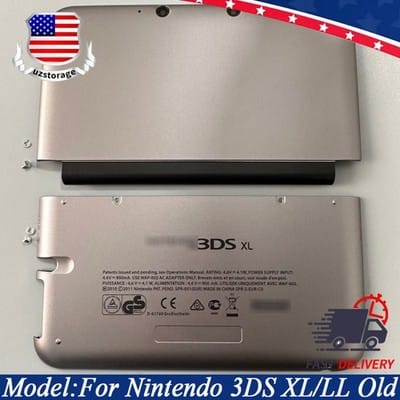 Housing Shell Top & Bottom Cover Sliver Gray For Nintendo 3DS XL 3DS LL Console